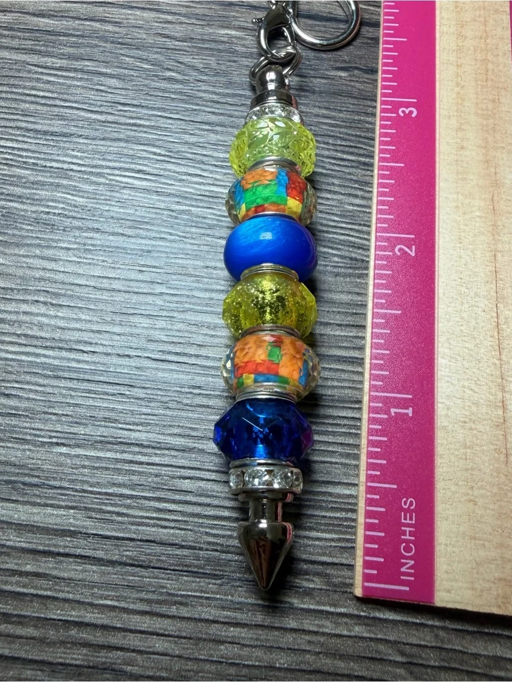 Handmade Beaded Pointed Tip Keychain Self Defense Accessory Bag Charm Gift